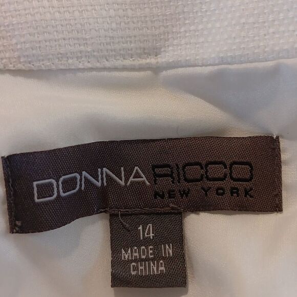 Donna Ricco White Textured Dress. Old Money. - Picture 10 of 13